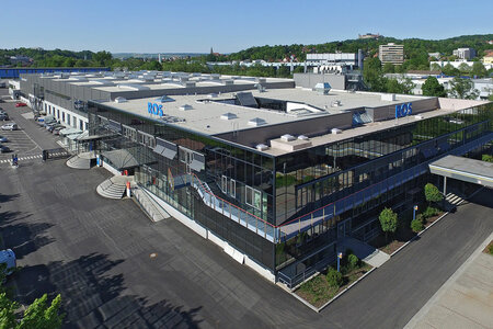 Gebäude der Firma Ros im Luftbild