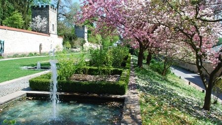 Parkanlage Kleiner Rosengarten Coburg im Sonnenschein
